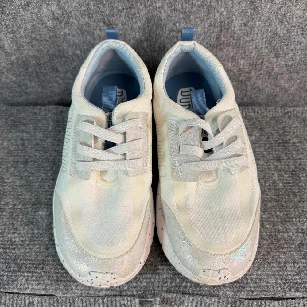 Hey Dude Sirocco White Iridescent Mesh Slip On Sneakers Low Top Shoes Boys 4